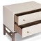 Philip Modern Classic Cream Raffia Mahogany Wood Nightstand