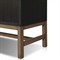 Philip Modern Classic Black Raffia Mahogany Wood Tall Dresser