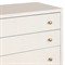 Philip Modern Classic Cream Raffia Mahogany Wood Tall Dresser