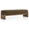 Leith Modern Classic Olive Performance Brown Wood Bedroom Bench