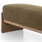 Leith Modern Classic Olive Performance Brown Wood Bedroom Bench