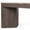 Klement Modern Classic Grey Marble Brown Oak Rectangular Desk