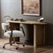 Paris Modern Classic Light Brown Oak Oval Desk