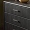 Rosal Modern Classic Black Oak Woven Rush Double Dresser