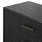 Rosal Modern Classic Black Oak Woven Rush Double Dresser