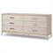 Rosal Modern Classic Light Oak Natural Woven Rush Double Dresser