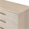 Rosal Modern Classic Light Oak Natural Woven Rush Double Dresser