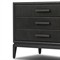 Rosal Modern Classic Black Oak Woven Rush Nightstand