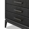 Rosal Modern Classic Black Oak Woven Rush Nightstand