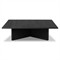 Rosal Modern Classic Black Oak Woven Rush Square Coffee Table