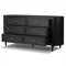 Ivan Modern Classic Matte Black Oak Double Dresser