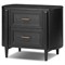 Ivan Modern Classic Matte Black Oak Nightstand