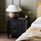 Ivan Modern Classic Matte Black Oak Nightstand