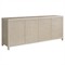 Leith Modern Classic Light Grey Wood Textured Media Cabinet - 79&quot;
