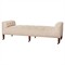 Cisco Home Field Traditional Beige Linen Brown Maple Casters Bedroom Bench