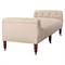 Cisco Home Field Traditional Beige Linen Brown Maple Casters Bedroom Bench