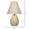Edie Coastal Linen Shade Beige Ceramic Table Lamp