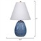 Edie Coastal Linen Shade Blue Ceramic Table Lamp