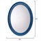 Percy Coastal Beach Indigo Blue Raffia Oval Wall Mirror