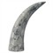 Kaori Modern Classic Grey Resin Horn Sculpture - Set of 3