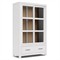Riona Modern Classic White Pine Wood Woven Rattan Display Case