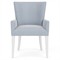 Riona Coastal Beach Blue Striped Performance Dining Arm Chair