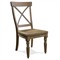 Isabella French Country Brown Wood Cross Back Dining Chair