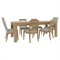 Melanie Modern Classic Brown Oak Rectangular Extendable Dining Table - 84-102&quot;