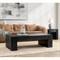 Brissy Rustic Lodge Black Reclaimed Oak Rectangular Coffee Table