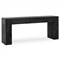 Brissy Rustic Lodge Black Reclaimed Oak Rectangular Console Table