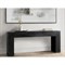 Brissy Rustic Lodge Black Reclaimed Oak Rectangular Console Table