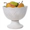 Juliska Le Panier Mystic Knot French Whitewash Ceramic Footed Serving Bowl
