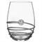 Juliska Heritage Traditional Clear Stemless Bohemian Wine Glass - Set of 4