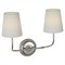 Visual Comfort Vendome Updated Traditional Polished Nickel Cordless Double Armed Sconce