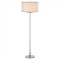 Visual Comfort Walker Modern Off White Shade Burnished Silver Leaf Cordless Floor Lamp