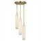 Visual Comfort Formosa Modern White Alabaster Antique Burnished Brass 3 Light Pendant