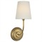 Visual Comfort Vendome Updated Traditional Antique Brass Cordless Single Armed Sconce
