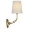 Visual Comfort Vendome Updated Traditional Antique Brass Cordless Double Armed Sconce