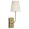 Visual Comfort Hulton Updated Traditional Antique Brass Cordless Single Armed Sconce