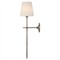 Visual Comfort Bryant Modern Classic Antique Nickel Cordless Tail Sconce