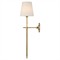 Visual Comfort Bryant Modern Classic Antique Brass Cordless Tail Sconce