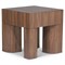 Elias Modern Classic Brown Wood Square End Table