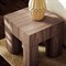 Elias Modern Classic Brown Wood Square End Table