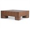 Elias Modern Classic Brown Wood Square Coffee Table