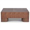 Elias Modern Classic Brown Wood Square Coffee Table