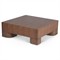 Elias Modern Classic Brown Wood Square Coffee Table