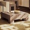 Elias Modern Classic Brown Wood Square Coffee Table