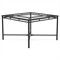 Emeline Glass Black Iron Square Outdoor Dining Table - 48&quot;