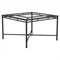 Emeline Glass Black Iron Square Outdoor Dining Table - 48&quot;