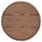 Joel Coastal Beach Stained Brown Teak Woven Round Outdoor End Table